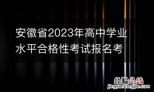 安徽省2023年高中学业水平合格性考试报名考试费缴费流程