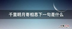 千里明月寄相思下一句是什么 明月千里寄相思下一句怎么说