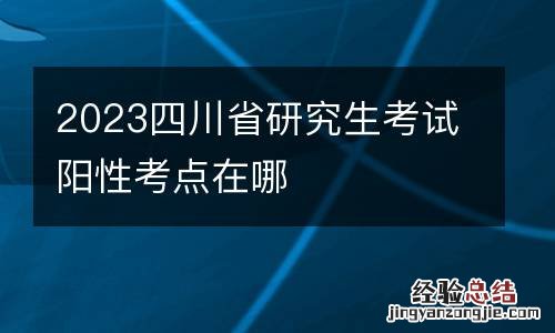 2023四川省研究生考试阳性考点在哪