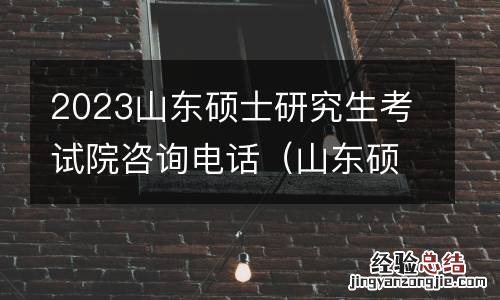 山东硕士研究生考试时间 2023山东硕士研究生考试院咨询电话