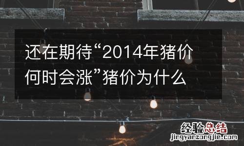 还在期待“2014年猪价何时会涨”猪价为什么这么低？