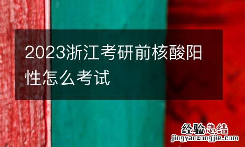 2023浙江考研前核酸阳性怎么考试