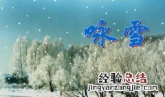 咏雪文言文翻译 咏雪原文