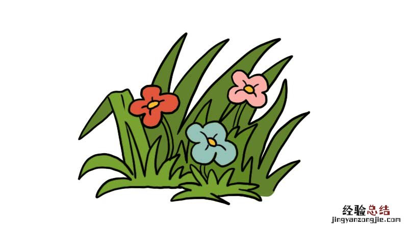 我想看关于野花的简笔画 路边小野花简笔画
