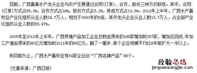 广西养殖企业 广西养殖业经营规模化