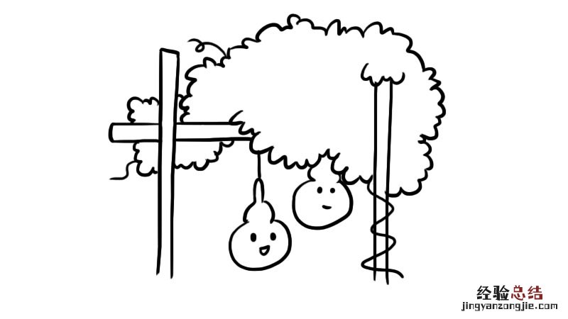 瓜藤架简笔画 瓜架简笔画怎么画
