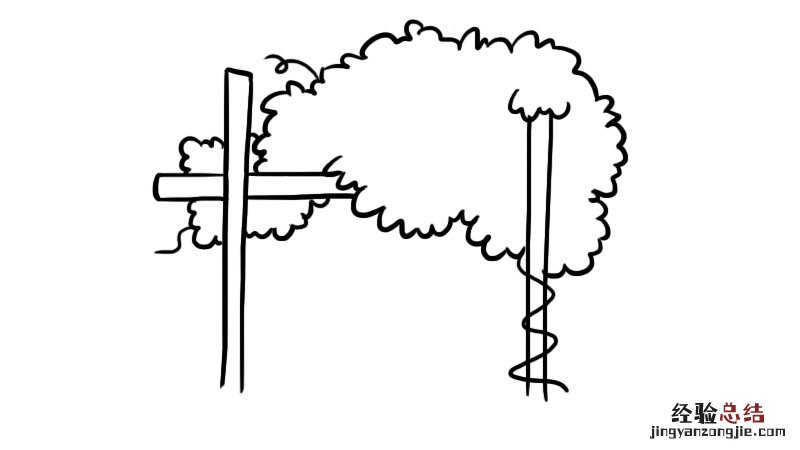 瓜藤架简笔画 瓜架简笔画怎么画