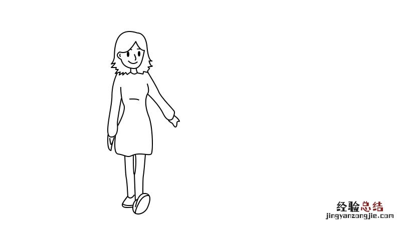 一家四口出游简笔画 一家三口出游简笔画