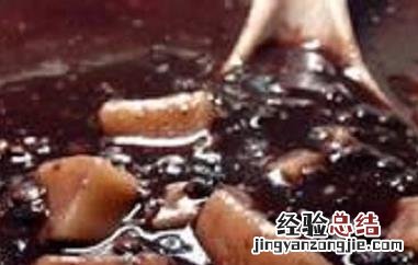 年糕黑米汤的材料和做法步骤 年糕黑米汤的材料和做法步骤图