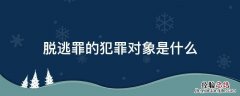 脱逃罪的犯罪对象是什么 脱逃罪属于哪一类犯罪