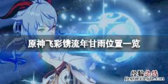 原神飞彩镌流年甘雨在哪