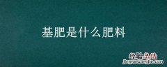 植物基肥是什么肥料 基肥是什么肥料