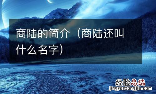 商陆还叫什么名字 商陆的简介