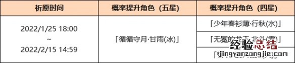 原神2.4甘雨池子四星角色是什么 甘雨池四星up