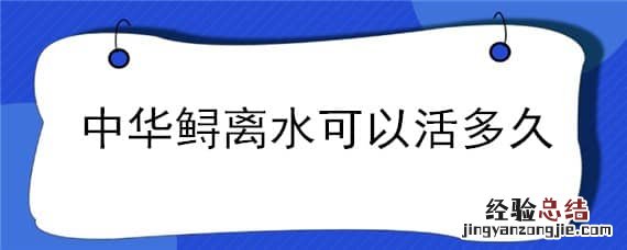 中华鲟不放水里能活多久 中华鲟离水可以活多久
