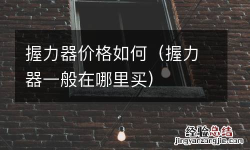 握力器一般在哪里买 握力器价格如何