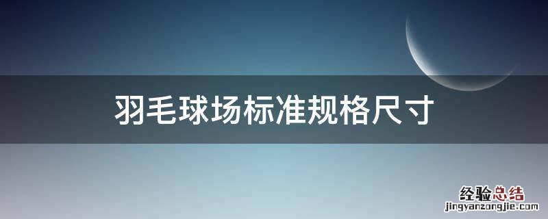 羽毛球场标准规格尺寸 羽毛球场地标准尺寸图