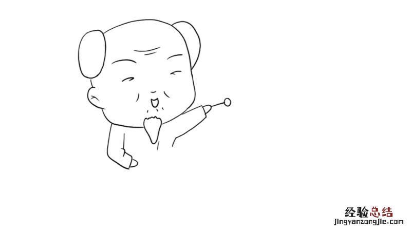儿童简笔画圣诞老人简笔画 元宵节老人与小孩简笔画
