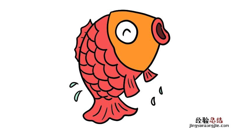 鲤鱼简笔画颜色 鲤鱼简笔画