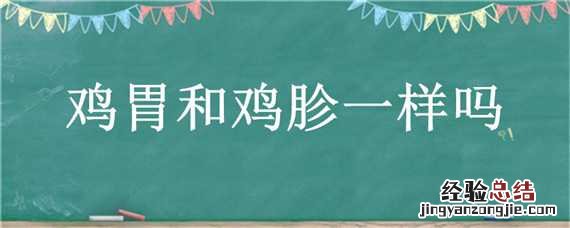 鸡胃和鸡胗一样吗 鸡胃是不是鸡胗