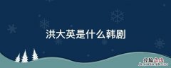 洪大英是什么韩剧 主角叫洪大英的韩剧