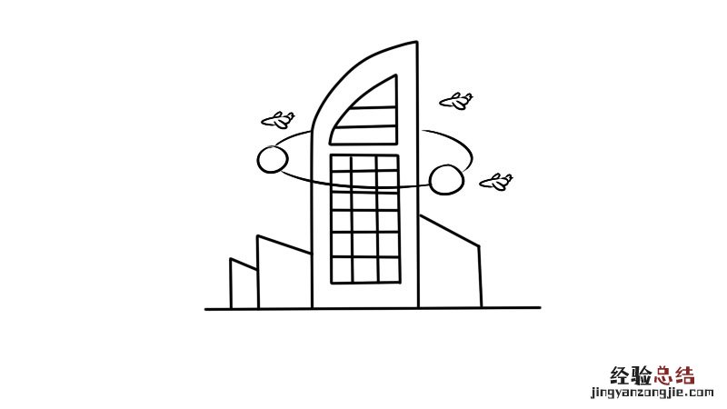 未来建筑简笔画怎么画 未来世界的建筑简笔画