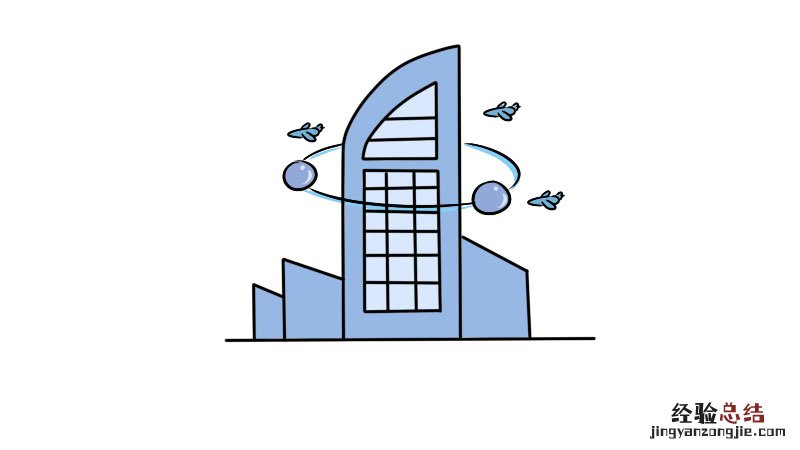未来建筑简笔画怎么画 未来世界的建筑简笔画