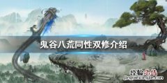 鬼谷八荒可以同性双修吗 鬼谷八荒为什么不愿意双修