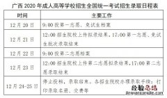 12月20日起广西成人高考招生录取工作开始
