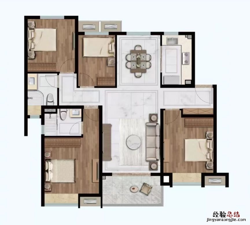 中海原山户型四房两厅户型图大全 中海原山户型四房两厅户型图