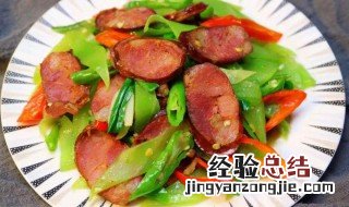 青椒莴笋干炒肉花肠 青椒莴笋干炒肉花肠好吃吗