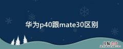 华为的p40和mate30有什么区别 华为p40跟mate30区别