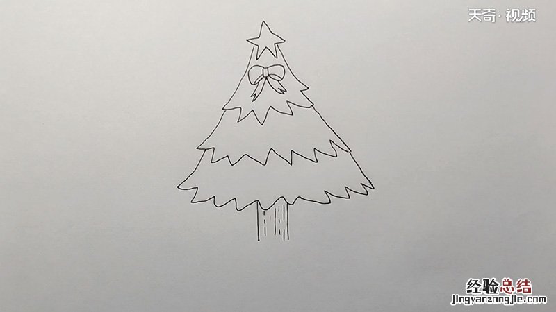 圣诞树简笔画 卡通圣诞树简笔画