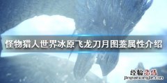 怪物猎人世界冰原飞龙刀月属性怎么样 飞龙刀月图鉴属性介绍_网