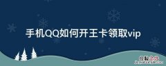 王卡怎么领取QQ会员 手机QQ如何开王卡领取vip