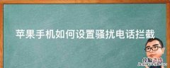 苹果手机如何设置骚扰电话拦截 iphone怎么拦截所有陌生号码