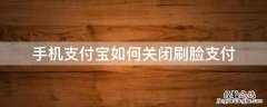 手机支付宝如何关闭刷脸支付 怎样关闭刷脸支付