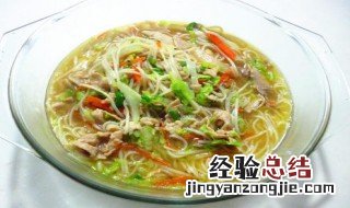 油炸肉丝面汤怎样做 肉丝汤面的做法介绍