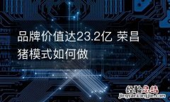 品牌价值达23.2亿 荣昌猪模式如何做
