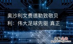 奥沙利文费德勒致敬贝利：伟大足球先驱 真正全球偶像