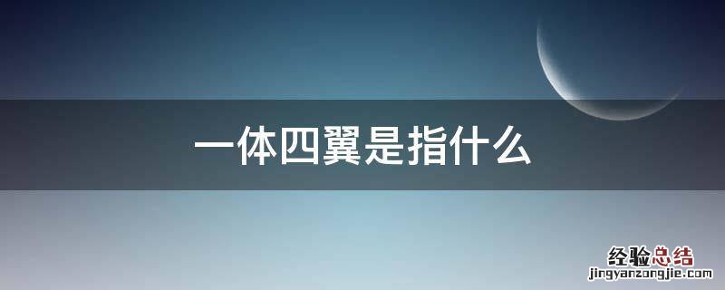 一体四翼指的是什么 一体四翼是指什么