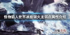 怪物猎人世界冰原银火龙弱点属性介绍 银火龙弱什么