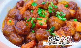 山粉圆子烧肉怎么做