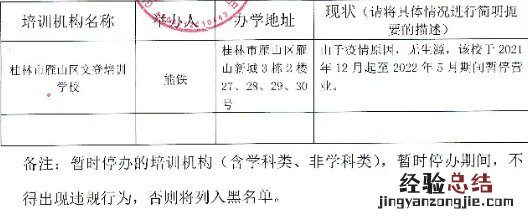 桂林市金雁学校 桂林市雁山区校外培训机构白名单