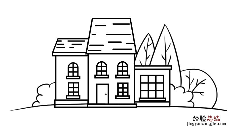 家乡巨变简笔画 乡村巨变简笔画