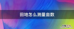 田地怎么测量亩数 测量田的亩数