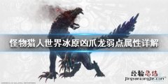 怪物猎人世界冰原惶怒恐暴龙弱什么属性 怪物猎人世界冰原凶爪龙弱什么属性