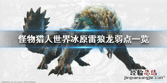 怪物猎人冰原雷狼龙血量 怪物猎人世界冰原雷狼龙弱什么属性