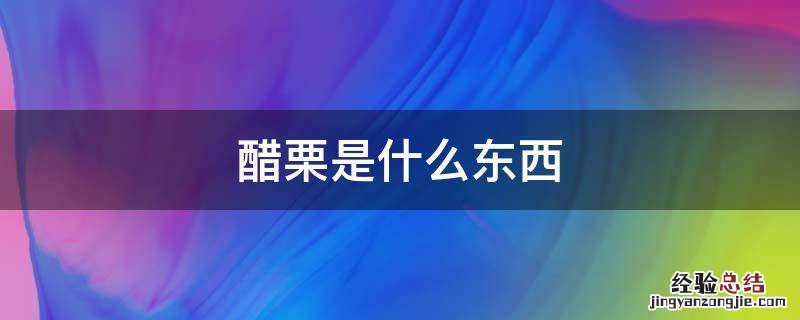 白醋栗是什么东西 醋栗是什么东西