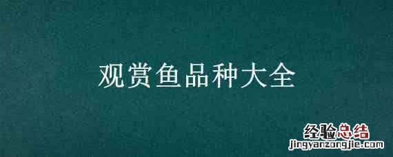 海水观赏鱼品种大全 观赏鱼品种大全